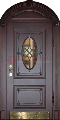 Арочная металлическая дверь с виноритом ДА-38 в Дедовске