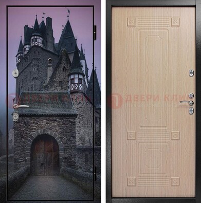 Входная металлическая дверь с фотопечатью замка ДФ-38 в Дедовске