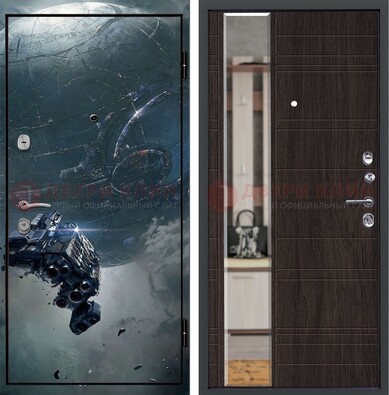 Железная дверь с фотопечатью космической фантастики ДФ-51 в Дедовске