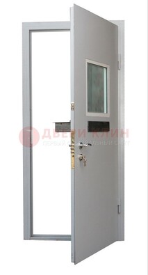 Белая металлическая дверь в кассу ДКС-1 в Дедовске