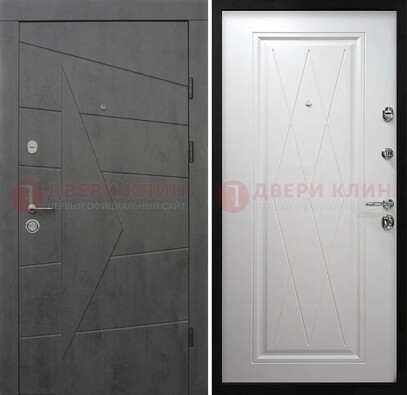 Темная железная дверь МДФ с рисунком ДМ-194 в Ярославле