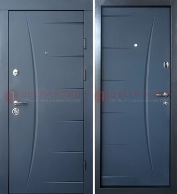Серая входная дверь с фигурной фрезеровкой МДФ ДМ-213 в Сергиевом Посаде