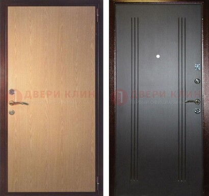 Одностворчатая железная дверь с панелями МДФ ДМ-342 в Саранске