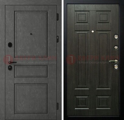 Серая стальная дверь с классическими МДФ ДМ-456 в Видном