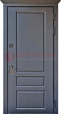 Тёмная входная дверь для коттеджа с МДФ ДМ-528 в Дедовске