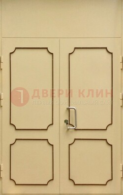 Светлая двухстворчатая дверь для загородного дома с МДФ ДМ-534 в Дедовске