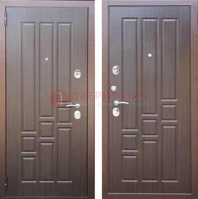 Теплая металлическая дверь с МДФ с двух сторон ДМ-80 в Дедовске