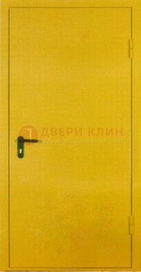 Желтая железная дверь с нитроэмалью ДН-5 в Дедовске