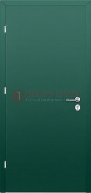 Зеленая стальная дверь с нитроэмалью ДН-6 в Дедовске
