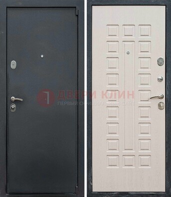 Черная металлическая дверь с порошковым покрытием ДП-101 в Дедовске