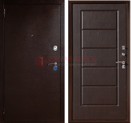 Темная входная дверь с порошковым окрасом ДП-113 в Дедовске