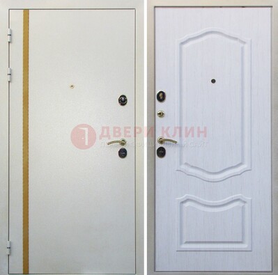 Белая входная дверь с порошковым напылением ДП-136 в Дедовске