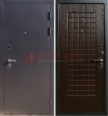 Серая металлическая дверь с порошковым напылением ДП-153 в Дедовске