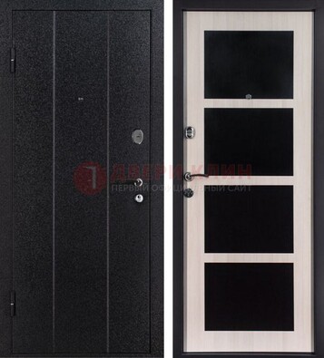 Черная металлическая дверь с порошковым напылением ДП-176 в Дедовске