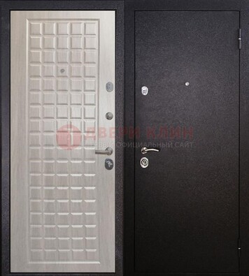 Черная входная дверь с порошковым покрытием ДП-206 в Серпухове