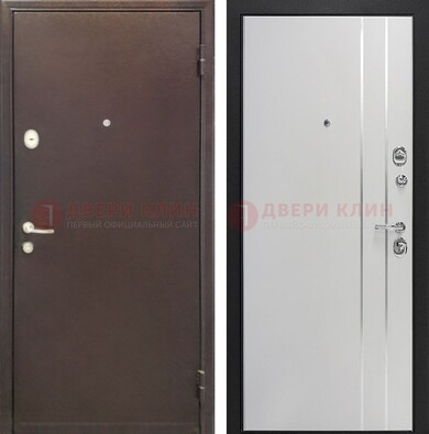 Входная дверь с порошковым покрытием с МДФ с молдингами ДП-232 в Дедовске