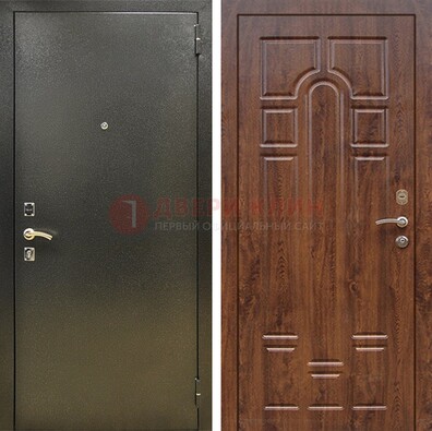 Металлическая дверь Темное серебро с порошковым покрытием и МДФ ДП-271 в Тольятти