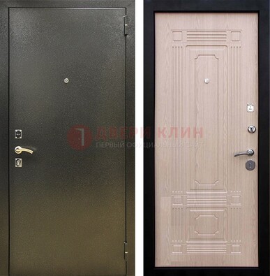 Входная темно-серая дверь с порошковым напылением и МДФ ДП-273 в Дедовске
