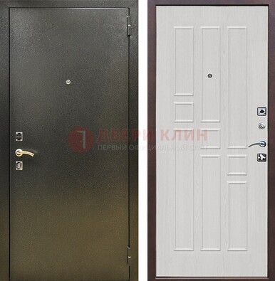 Входная дверь Темное серебро с порошковой отделкой и терморазрывом МДФ ДП-282 в Шатуре