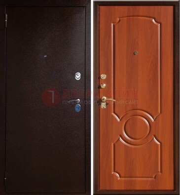 Темная железная дверь с порошковым напылением ДП-46 в Дедовске