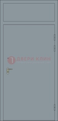 Серая техническая дверь ДПП-16 в Дедовске