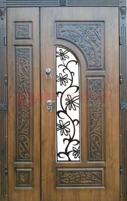 Морозостойкая металлическая парадная дверь ДПР-12 в Дедовске