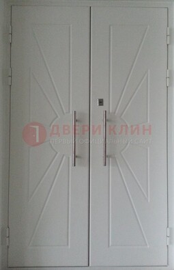 Парадная двухстворчатая дверь с фрезерованным МДФ ДПР-14 в Дедовске