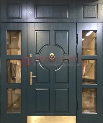 Стальная парадная дверь ДПР-64 со стеклопакетом в Белгороде