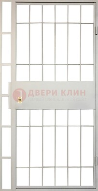 Железная решетчатая дверь в белом цвете ДР-19 в Дедовске
