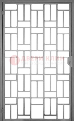 Металлическая решетчатая дверь в сером цвете ДР-23 в Дедовске