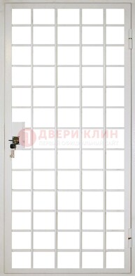 Белая металлическая решетчатая дверь ДР-2 в Дедовске
