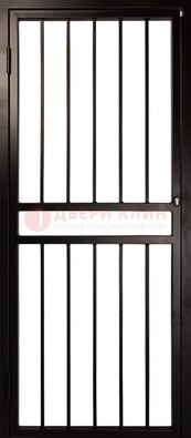 Темная стальная решетчатая дверь для дома ДР-45 в Дедовске