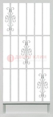 Белая железная решетчатая дверь ДР-9 в Дедовске