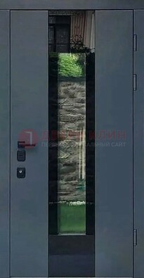 Современная дверь со стеклом для коттеджа ДС-40 в Дедовске