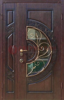 Полуторная железная дверь Винорит в классическом стиле ДСК-272 в Дедовске