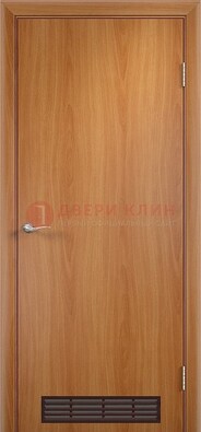 Светлая техническая дверь с вентиляционной решеткой ДТ-1 в Дедовске