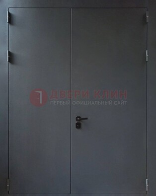 Черная распашная тамбурная дверь Порошок ДТМ-46 в Дедовске