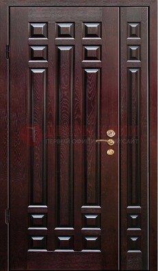 Коричневая металлическая дверь с виноритом ДВТ-20 в Дедовске