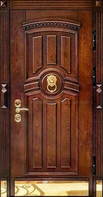Входная дверь с виноритом в коричневом цвете ДВТ-236 в Дедовске