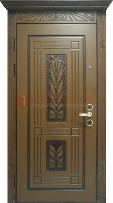 Металлическая дверь с виноритом и узором ДВТ-256 в Дедовске