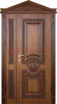 Узорная стальная дверь с виноритом для дома ДВТ-260 в Дедовске