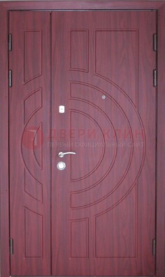 Красная железная дверь с виноритом ДВТ-3 в Дедовске