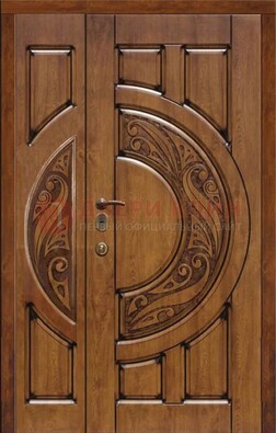 Коричневая входная дверь с виноритом ДВТ-5 в Сургуте