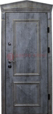 Серая железная уличная дверь с виноритом ДВТ-60 в Дедовске