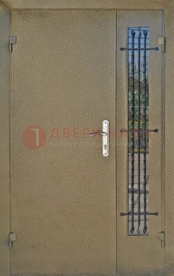 Тамбурная дверь Порошок со стеклом и ковкой ПЛ-20 в Дедовске